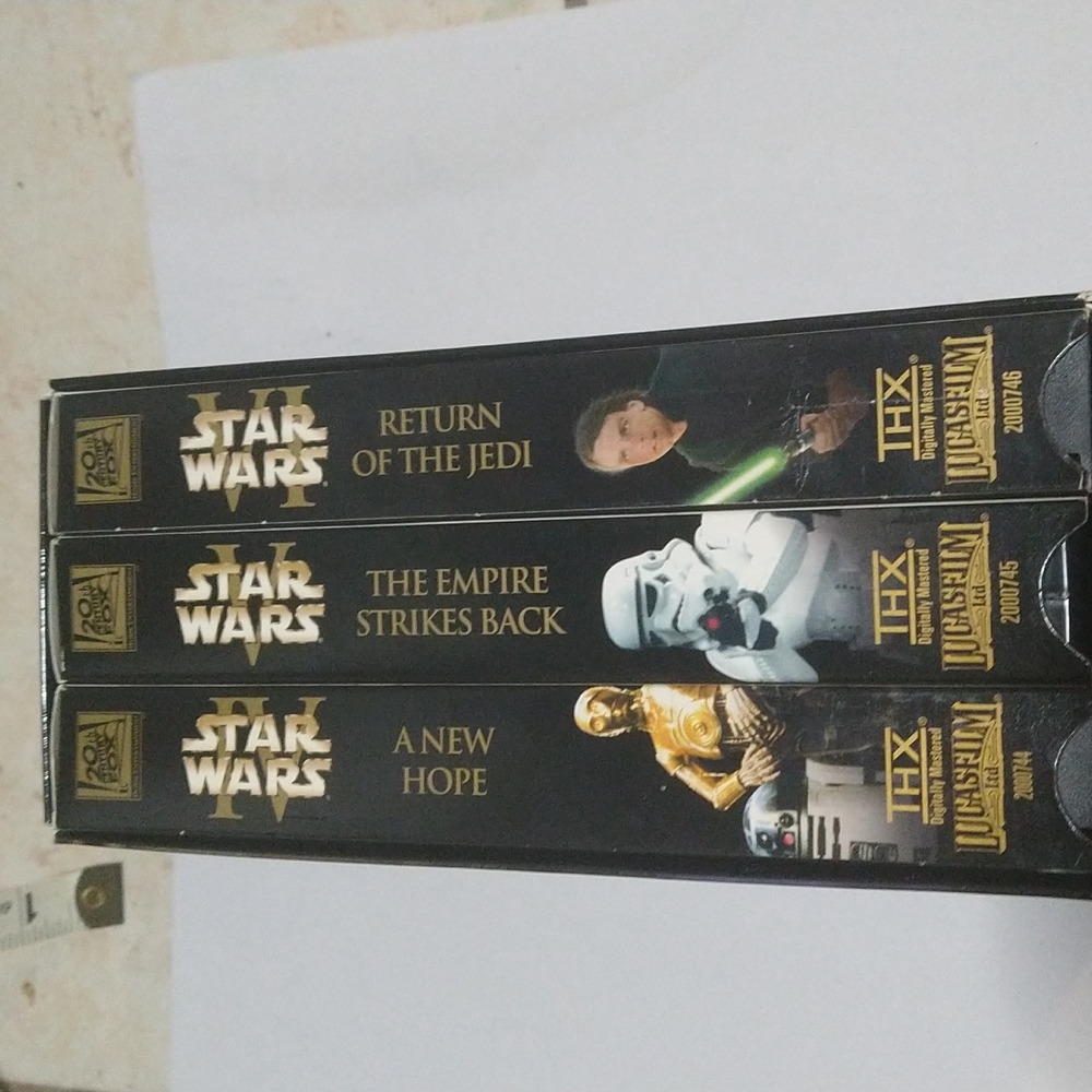 Vhs Trilogy star wars movies